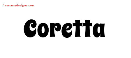 Groovy Name Tattoo Designs Coretta Free Lettering