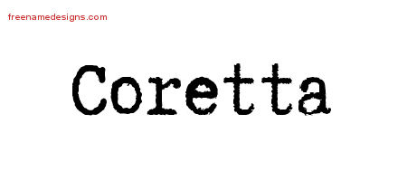 Typewriter Name Tattoo Designs Coretta Free Download