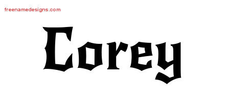 Gothic Name Tattoo Designs Corey Download Free