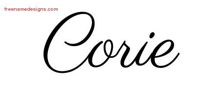 Classic Name Tattoo Designs Corie Graphic Download