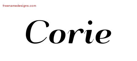 Art Deco Name Tattoo Designs Corie Printable