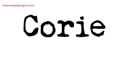 Vintage Writer Name Tattoo Designs Corie Free Lettering