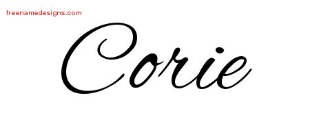 Cursive Name Tattoo Designs Corie Download Free