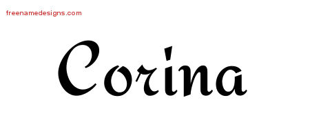 Calligraphic Stylish Name Tattoo Designs Corina Download Free