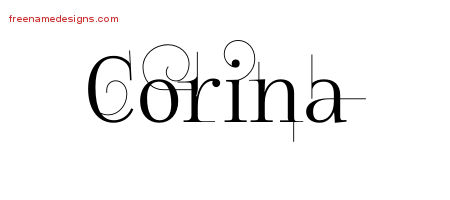 Decorated Name Tattoo Designs Corina Free
