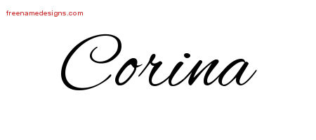 Cursive Name Tattoo Designs Corina Download Free