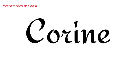Calligraphic Stylish Name Tattoo Designs Corine Download Free