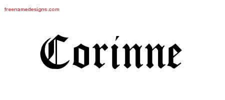 Blackletter Name Tattoo Designs Corinne Graphic Download