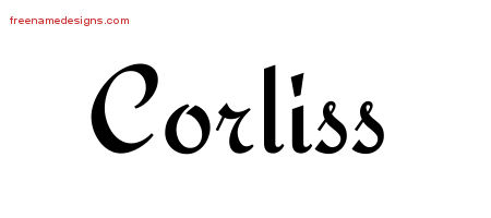 Calligraphic Stylish Name Tattoo Designs Corliss Download Free
