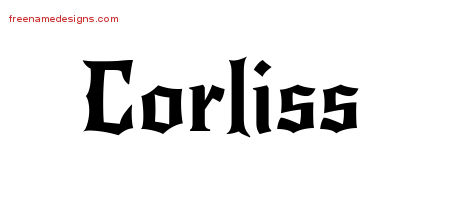 Gothic Name Tattoo Designs Corliss Free Graphic