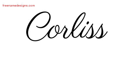 Classic Name Tattoo Designs Corliss Graphic Download