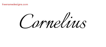 Calligraphic Name Tattoo Designs Cornelius Free Graphic