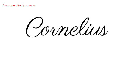 Classic Name Tattoo Designs Cornelius Printable