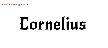 Gothic Name Tattoo Designs Cornelius Download Free