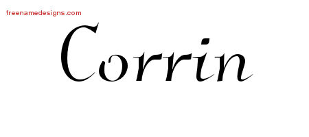 Elegant Name Tattoo Designs Corrin Free Graphic