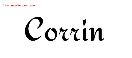 Calligraphic Stylish Name Tattoo Designs Corrin Download Free