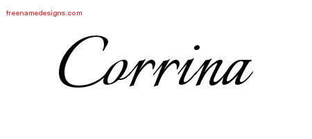 Calligraphic Name Tattoo Designs Corrina Download Free