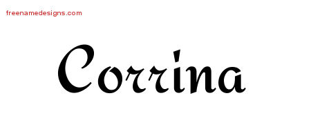 Calligraphic Stylish Name Tattoo Designs Corrina Download Free