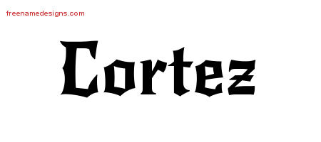 Gothic Name Tattoo Designs Cortez Download Free