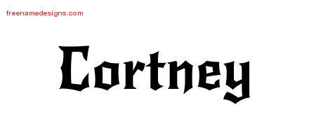 Gothic Name Tattoo Designs Cortney Free Graphic