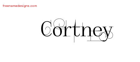 Decorated Name Tattoo Designs Cortney Free
