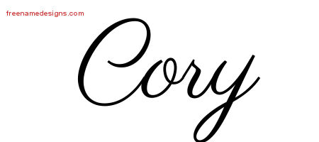 Classic Name Tattoo Designs Cory Printable