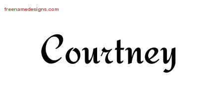 Calligraphic Stylish Name Tattoo Designs Courtney Download Free
