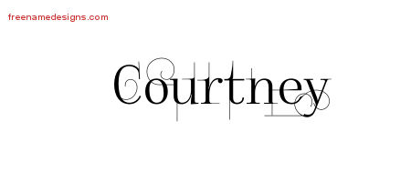Decorated Name Tattoo Designs Courtney Free