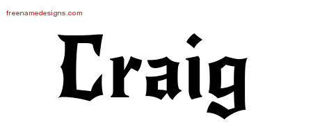 Gothic Name Tattoo Designs Craig Download Free