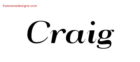 Art Deco Name Tattoo Designs Craig Graphic Download