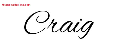 Cursive Name Tattoo Designs Craig Free Graphic