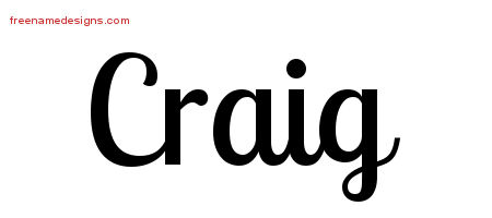 Handwritten Name Tattoo Designs Craig Free Printout