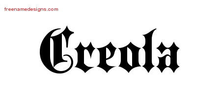 Old English Name Tattoo Designs Creola Free