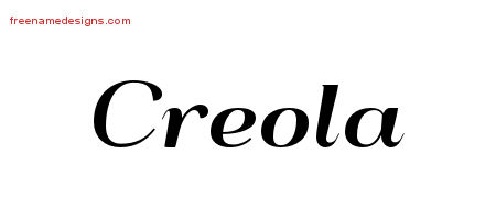 Art Deco Name Tattoo Designs Creola Printable