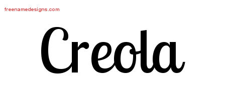 Handwritten Name Tattoo Designs Creola Free Download
