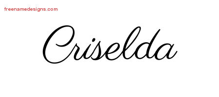 Classic Name Tattoo Designs Criselda Graphic Download