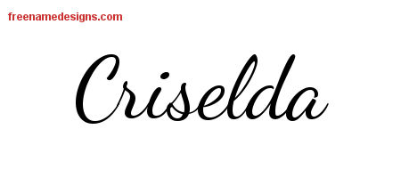 Lively Script Name Tattoo Designs Criselda Free Printout
