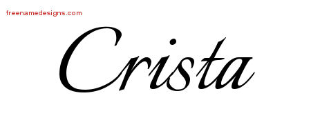 Calligraphic Name Tattoo Designs Crista Download Free