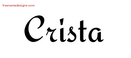 Calligraphic Stylish Name Tattoo Designs Crista Download Free