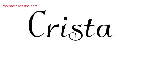 Elegant Name Tattoo Designs Crista Free Graphic