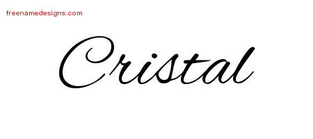 Cursive Name Tattoo Designs Cristal Download Free