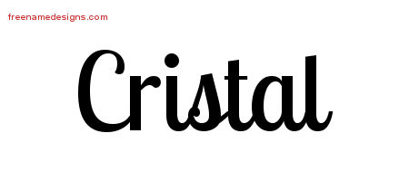 Handwritten Name Tattoo Designs Cristal Free Download