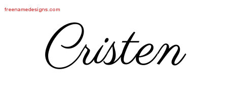 Classic Name Tattoo Designs Cristen Graphic Download
