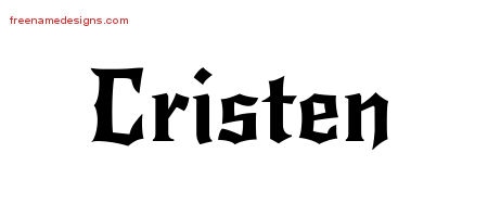 Gothic Name Tattoo Designs Cristen Free Graphic Gothic Name Tattoo Designs Cristen Free Graphic