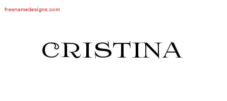 Flourishes Name Tattoo Designs Cristina Printable