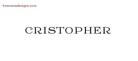 Flourishes Name Tattoo Designs Cristopher Graphic Download