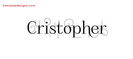 Decorated Name Tattoo Designs Cristopher Free Lettering