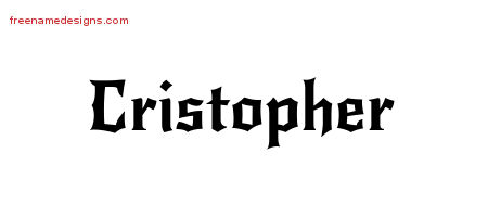 Gothic Name Tattoo Designs Cristopher Download Free