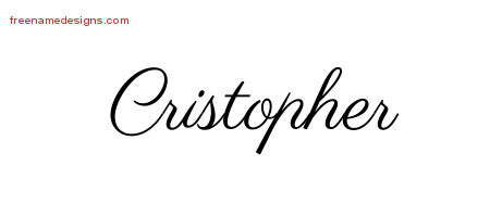 Classic Name Tattoo Designs Cristopher Printable