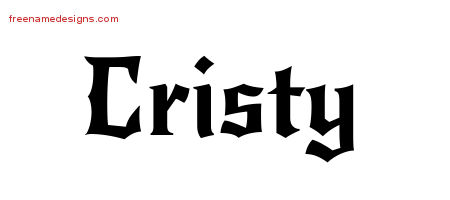 Gothic Name Tattoo Designs Cristy Free Graphic